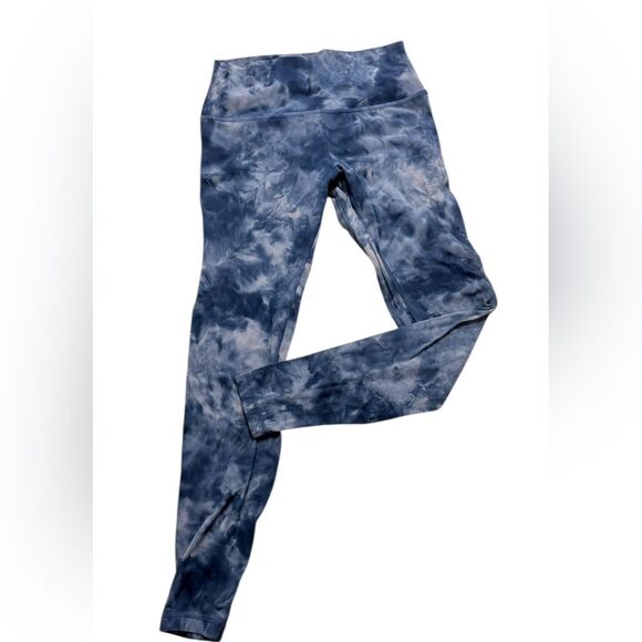 Lululemon Blue & Purple Tie Dye 7/8” Leggings - Picture 1 of 6